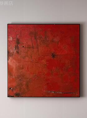 手绘油画现代北约卧欧简奢红色厚肌理装饰画客轻厅玄关餐厅室挂画
