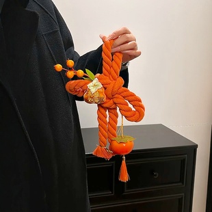 2026新年万字中国结手工编织汽车祈福可爱乔迁婚房装饰门把手挂件