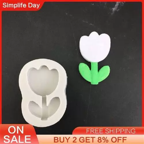 1/2 шт., торт ручной работы на день матери, тюльпан, силиконовая моль