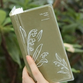 silm 极速NOTE FOR 手帐印y花胶套weeks清新透明书衣周记本pvc保