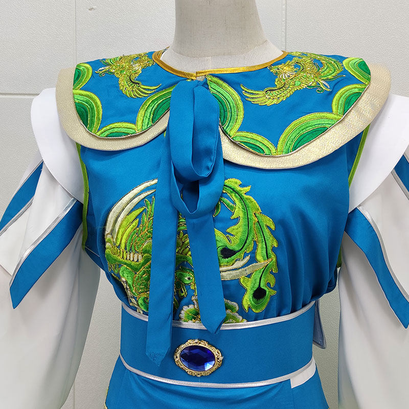 新品戏剧服装越剧花旦新款将军戏服D绣凤女将剧团学生舞蹈表演出
