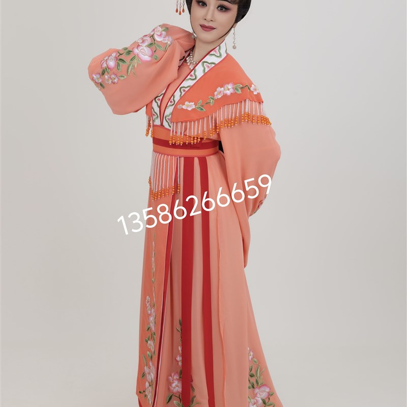 新品新款戏曲越i剧黄梅戏婺剧闽剧琼剧西厢记仿真丝小姐戏服演出