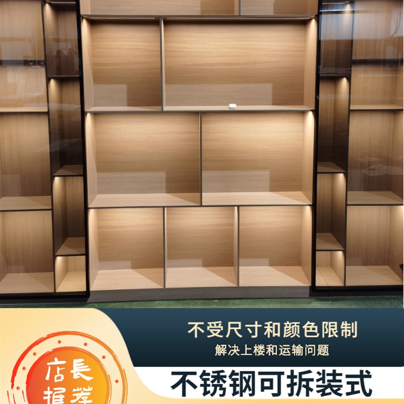 极速不锈钢衣柜简易组装卧室家用定制金属K书柜结实耐用整体简约