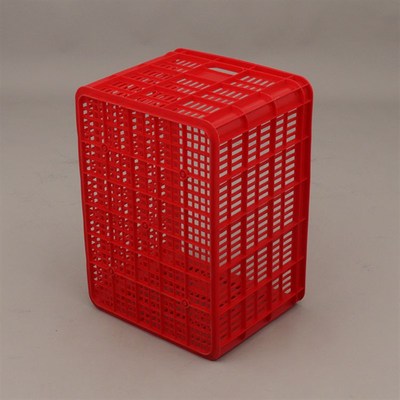 极速如顺塑业592塑料周转C筐蔬菜框带眼周转箱加厚蓝色