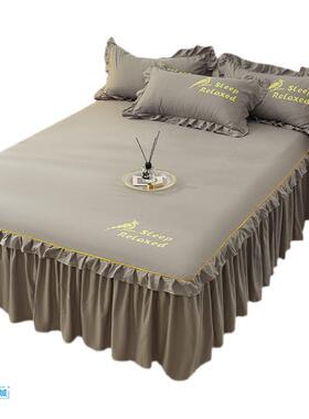 极速床裙式床罩单件防尘o保护套1.5m1.8米2床笠床单防滑床套罩全