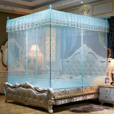 极速厂促夏季f坐床式三开门蚊帐子15儿童防摔拉链18x20床家用2米2