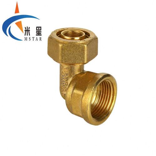 新品米星(MSTAR)太阳能铝塑管铜接头内牙弯头铜配P件L121612F(5