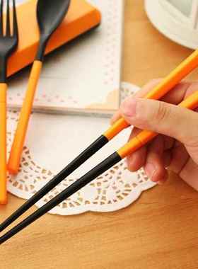 极速Folding Chopstick Fork Dinnerware ConvenPient Durable Fo