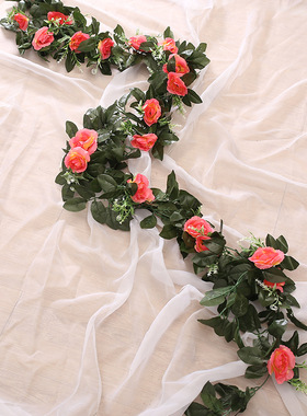极速Silk Artificiaol Rose Vine Hanging Flowers for Wall