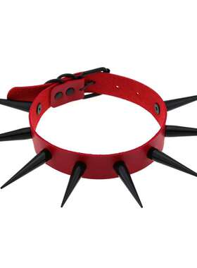 极速Big Black Spike Rivet vWild Punk Rock Leather Harness Ch