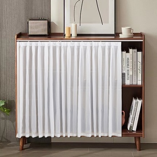 极速自粘式柜门遮挡帘储物柜书A架防尘神器穿衣镜开放式柜子遮丑