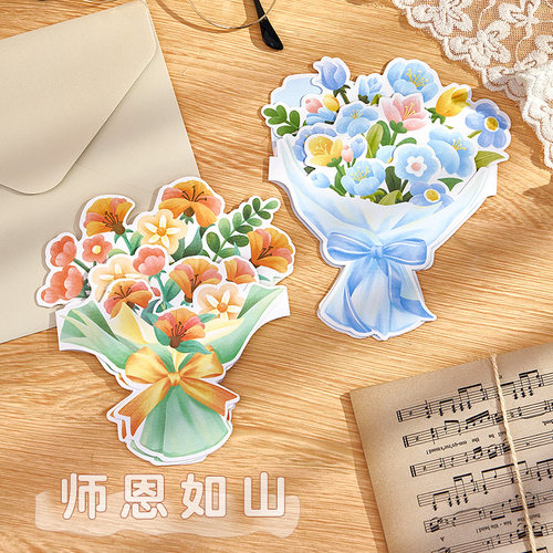 新品flower cards卡片 mothers day thank you teaQchers wish ca