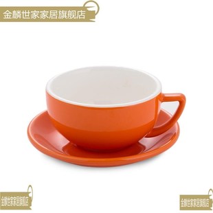 极速纯白简约咖啡杯 陶瓷意式浓缩拉花大口N拿铁杯 卡布奇诺杯子