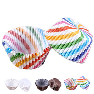 极速100Pcs Muffin Cupcake Paper Cups Cupcake LinTer Baking M