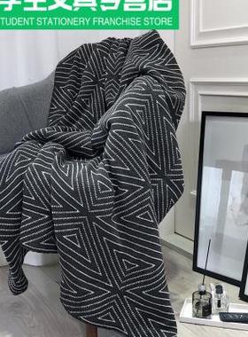 极速北风灰色针织休闲小毛毯子被子夏季薄K款午睡沙发毯单人盖毯1