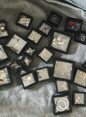 极速10pcs/lot Tranmsparent Jewelry Display Box Case Ring Nec