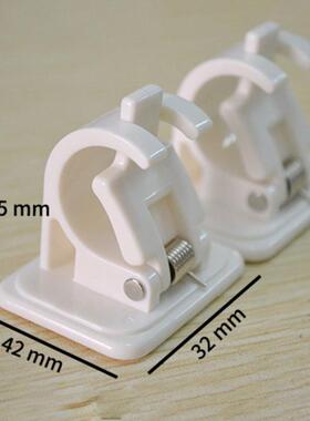 极速2 Pcs White Hanging Rod Clip Adhesive MWall Curtain Hang