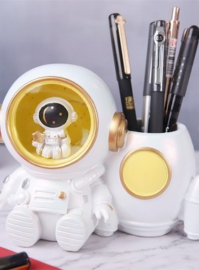 极速Holiday gijft pen holder with lamp office desk pen holde