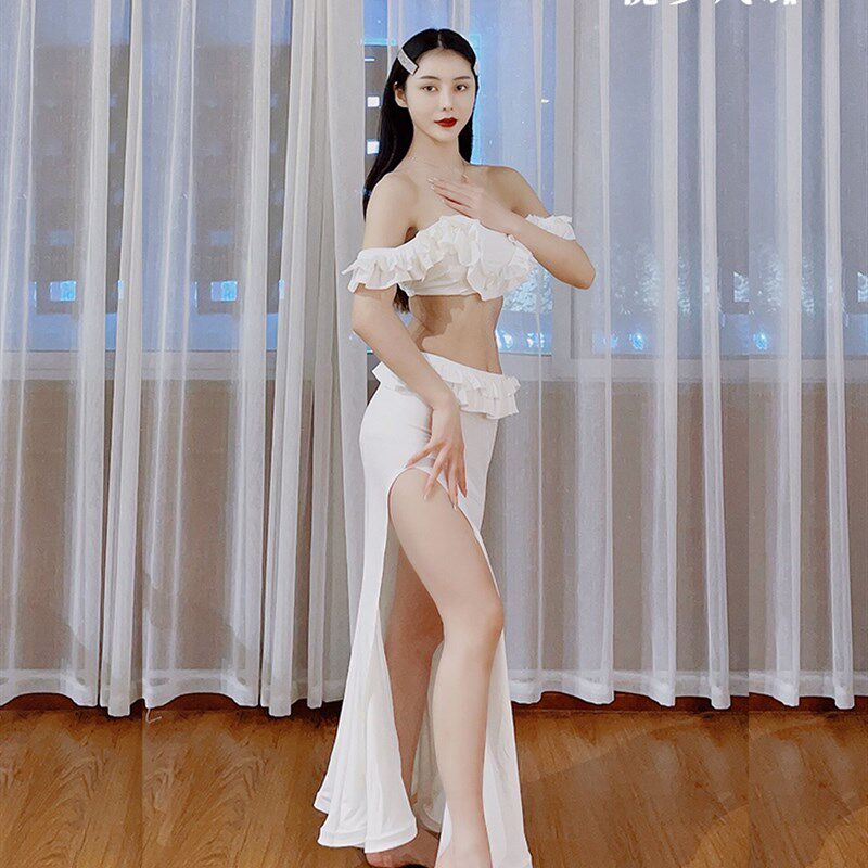 新品悦梦风璐春夏新款肚皮舞服初学者练功服气质仙女X舞蹈包臀重