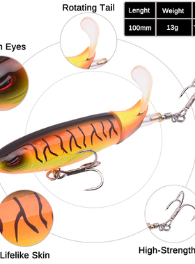 极速1Pcs Whopper Plopper Fishing Lure 13g/15g/35g VCatfish L