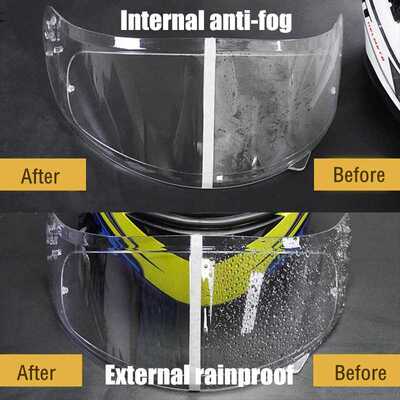 新品niversal Antifog Rainproof patch Lens NClear Visor er He