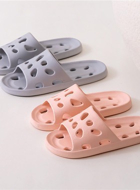 极速Women Bathroom Slippers Hollow Out Men Slides Summe.r Ev