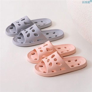 极速Women Bathroom Slippers Hollow Out Men Slides Summe.r Ev