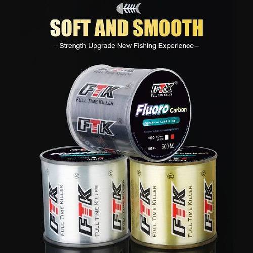 极速500m Nylon Fishing Line Carbon Surface OSuper Strong Pul