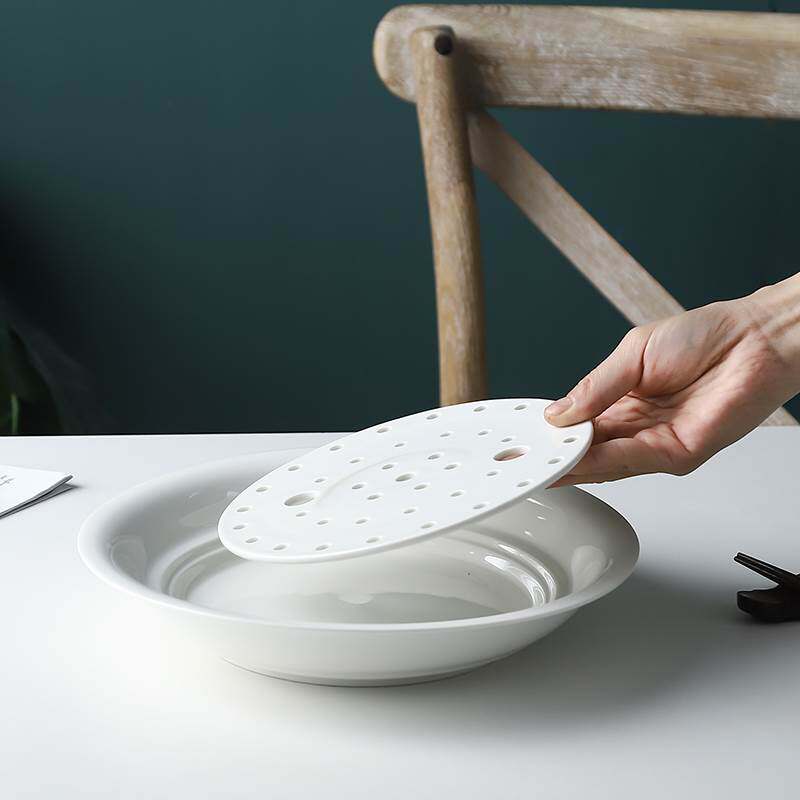 极速蒸格陶瓷多功能蒸包子盘水饺沥水蒸I片厨房家用蒸笼圆形蒸锅