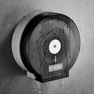 极速圆形大卷纸盒公测防水厕所盒子配件酒店N放卷筒纸纸巾架宾馆