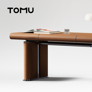 简约电脑办公桌办公室电动升降总裁办公书桌 意式 TOMU 门店同款
