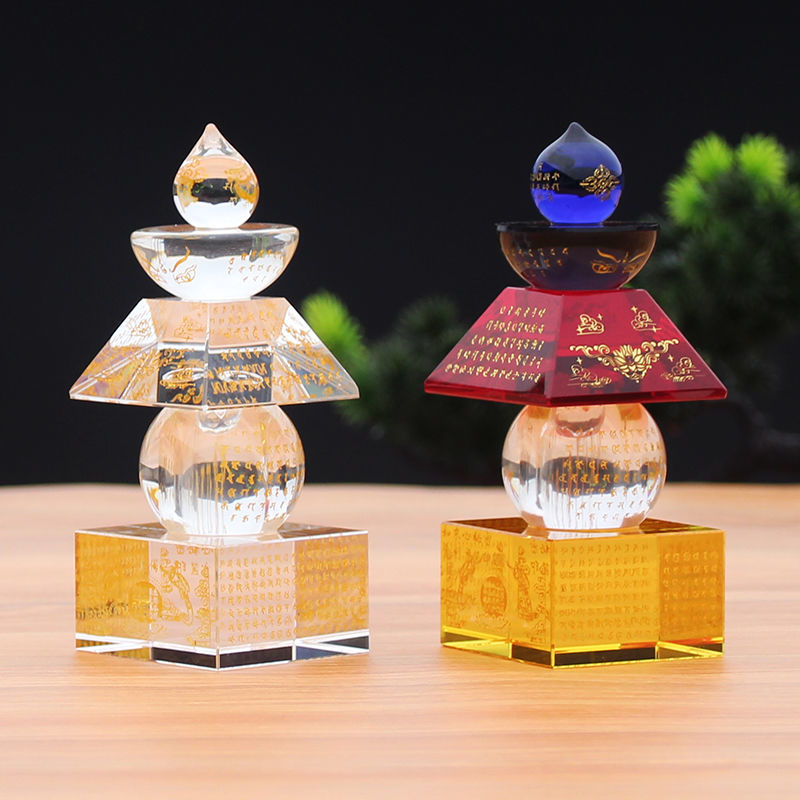装藏密封扣水晶舍利塔一切如来心秘密全身宝箧印陀罗尼塔五轮佛塔