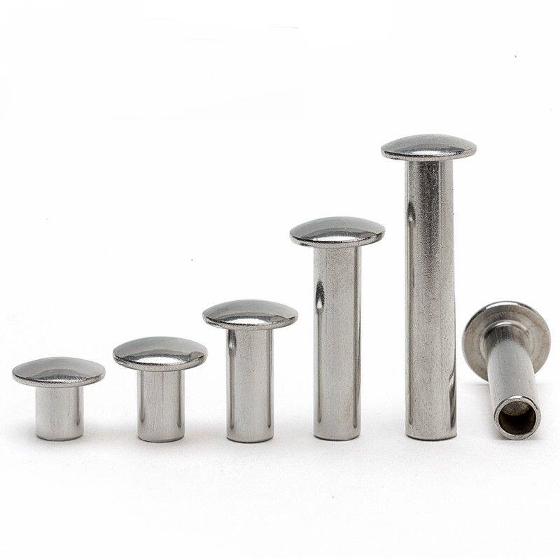 镀锌大扁头半空心铁铆钉3mm4mm5m6扁圆头铆钉GB873镀锌铆钉镀镍厘