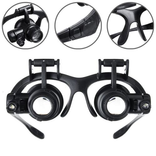 极速2.5X d4X 6X 8X 10X 15X 20X 25X Adjustable 8 Lens Loupe L