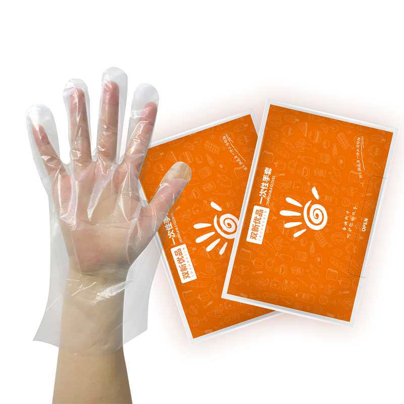新品加厚加长cpen一次性手套龙虾食品聚乙烯餐饮烘焙磨砂不沾料理