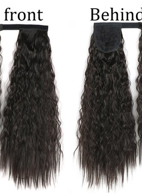 极速Synthetic Long Corn Wavy taiBl Hairpiece Wrap on Hair Cl