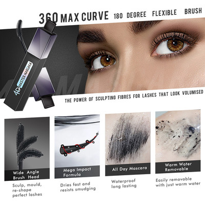 极速4D Silk Fiber Eyelash Mascara Thick ThickeniTng Lengthen