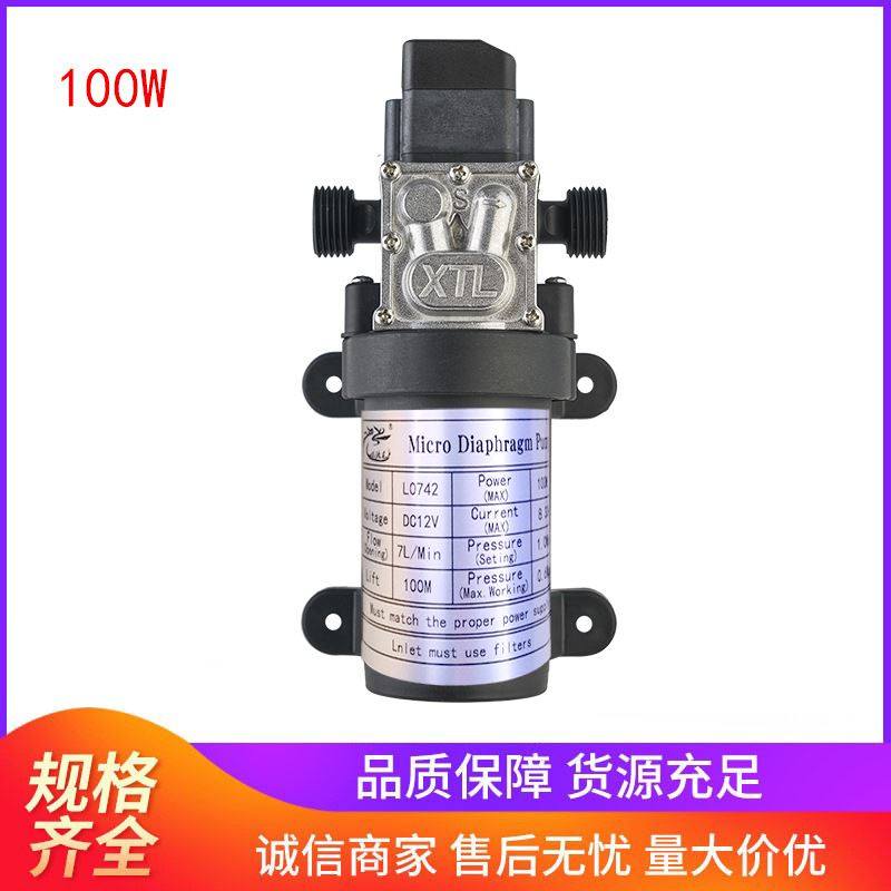 极速供应高压抽水泵 家用q小型电动隔膜泵 自吸大功率12V24V100W