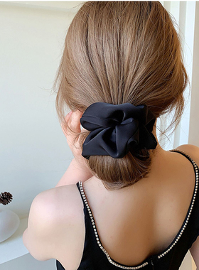 极速Newest Korean Woman Big Elegant Silk Elastics Hair .Band
