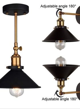 极速Vintage Wall Lamp E27 Base AIndustrial Wall Sconces AC90