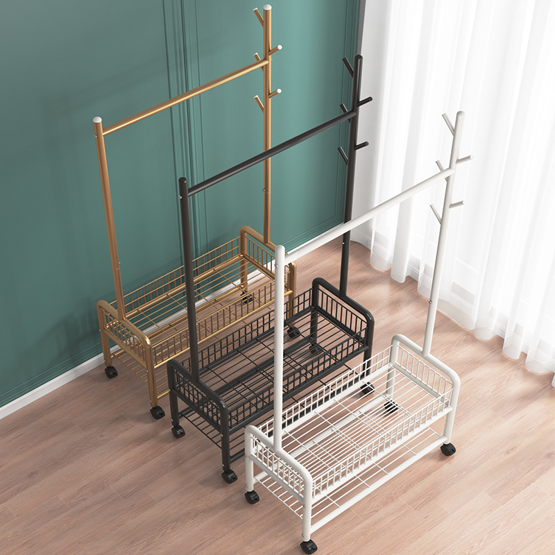 极速晾衣架c落地折叠家用晒衣架阳台室内简易单杆式衣帽架卧室挂