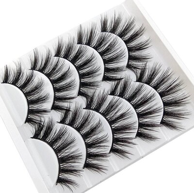 极速5 Pairs 3D Makeup False Eyelashes Eye LasPhes Handmade T