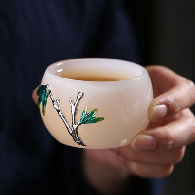 极速玉瓷主人杯琉璃茶具 白玉瓷品茗杯功夫茶杯单只创意Y个性 功