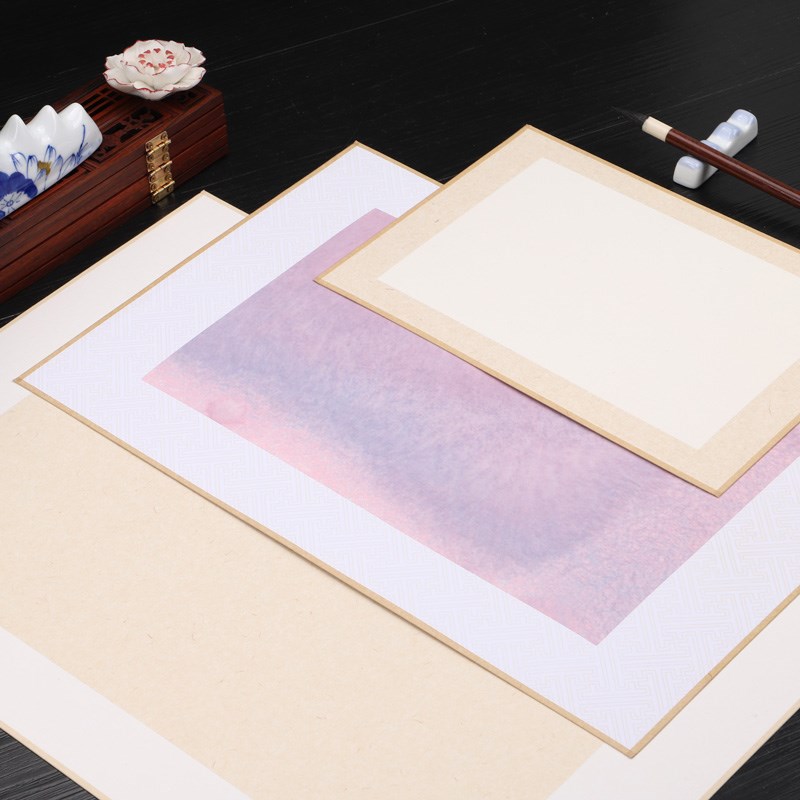 加厚宣纸卡纸国画书法空白生宣软卡工笔画熟宣P作品纸珊瑚笺楮皮