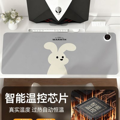 加热鼠标垫超大发热冬天学生书桌暖桌垫办公室电脑桌面暖手电热垫