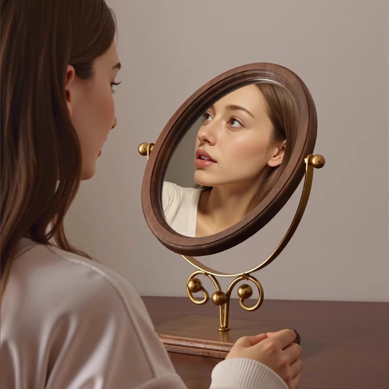 美妆镜云朵台式桌面n化妆镜2025新款主卧覆古卧室梳妆台镜子轻奢