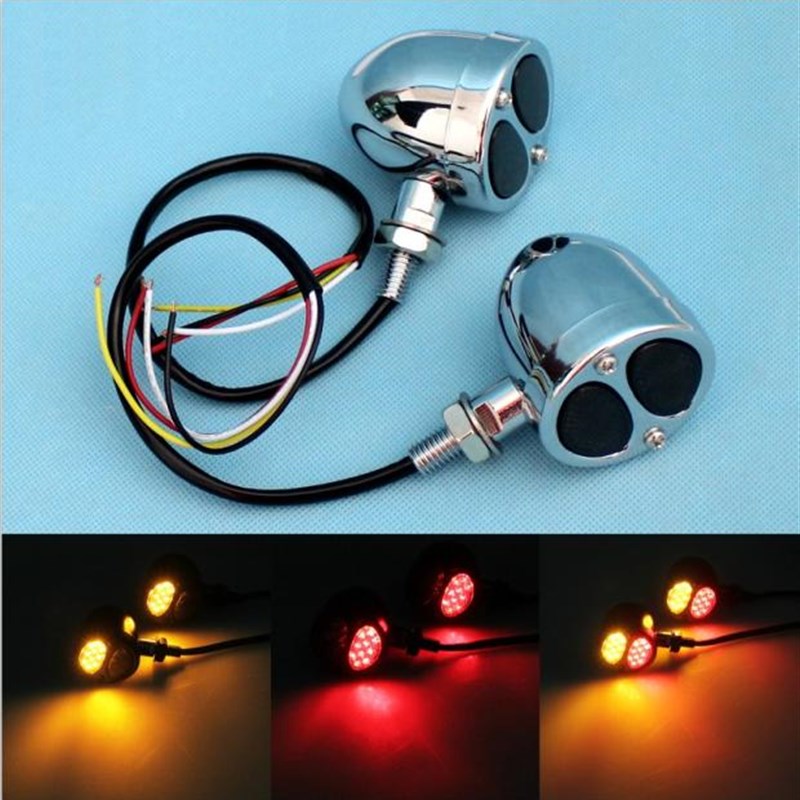 用于哈雷摩托车XL883 750 戴A纳 软尾覆古LED转向灯刹车灯方向灯