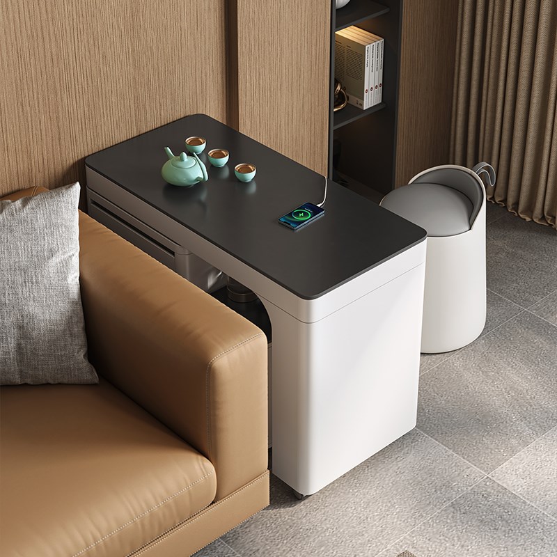 可伸缩移动旋转茶桌小户型阳台茶桌椅组合轻奢简约岩板家用小茶台