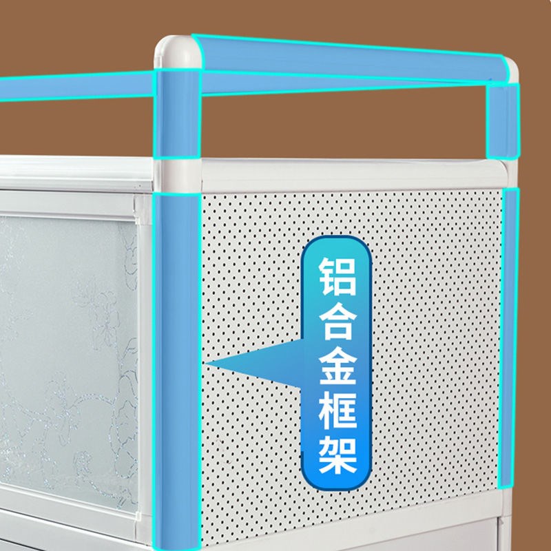 厨房置物架多层收纳柜子家用x碗柜微波炉橱柜金属多功能餐边储物