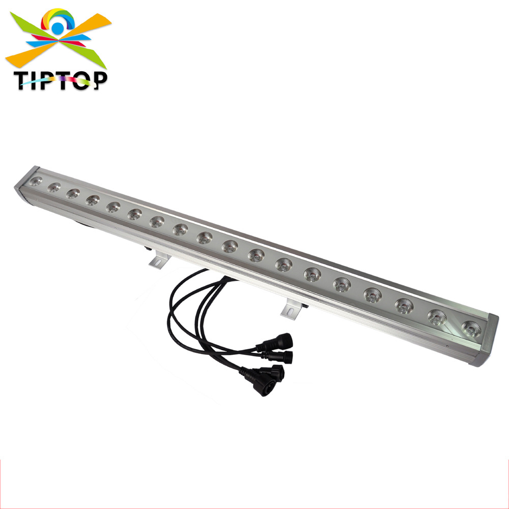 不夜天18颗3瓦RGB三合一防水点控长条户外洗墙灯18x3W DMX512控制